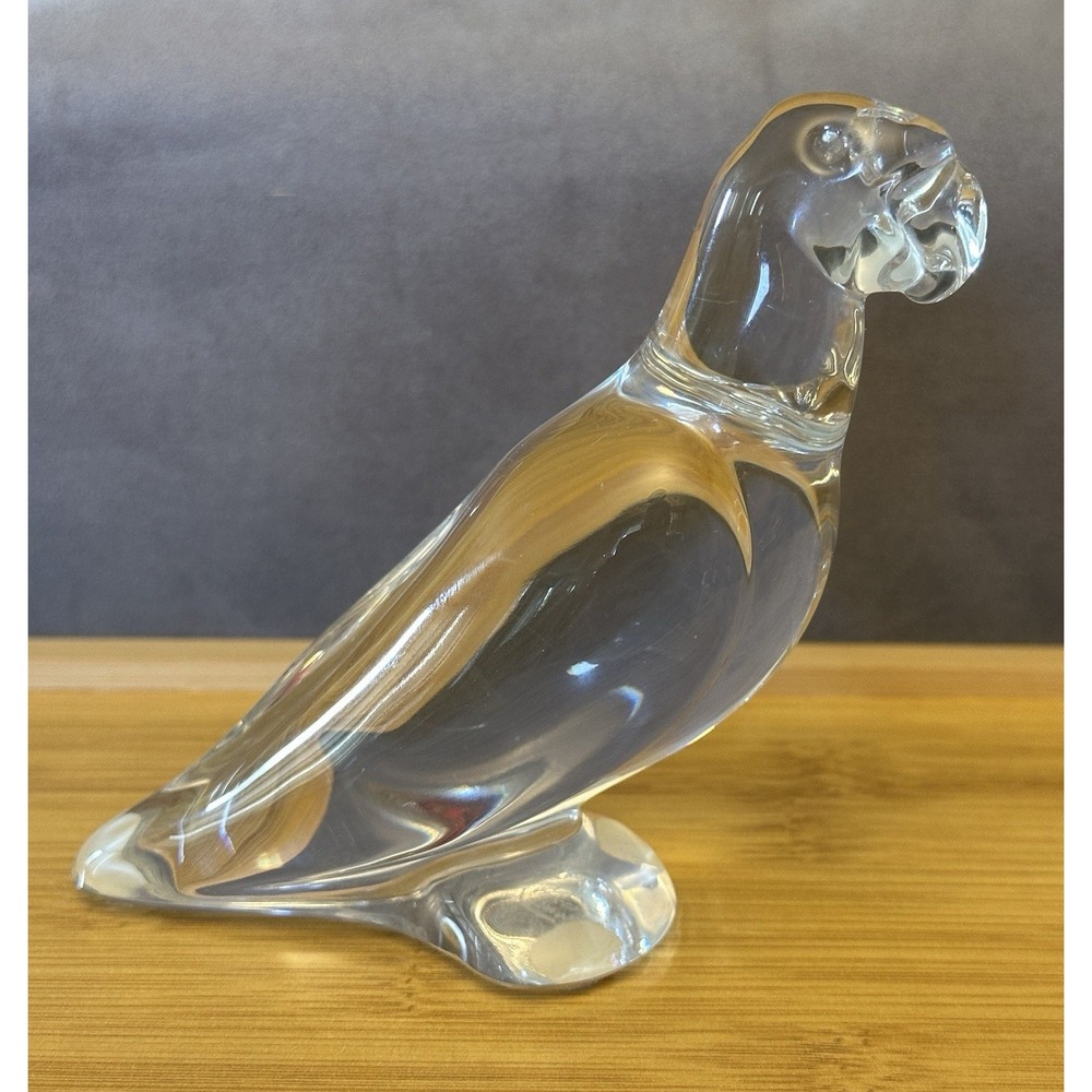 BACCARAT PARROT / 4 Inch Stunning French Crystal Figurine / Oiginal Sticker - Picture 8 of 10